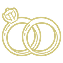 Icon goldene Eheringe